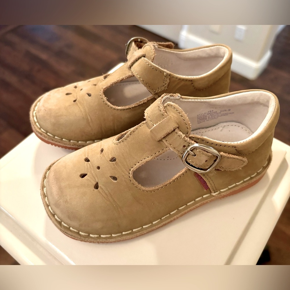 L’Amour Joy Classic Nubuck Leather T-Strap Mary Jane